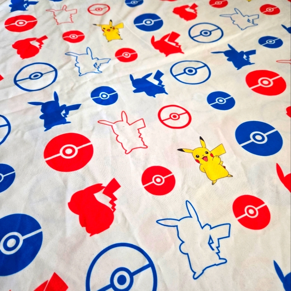 Pokemon Electric Ignite Twin Sized Sheet Set - Flat And Fitted Sheet